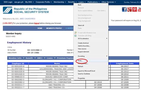 How To View your Employment History From SSS .